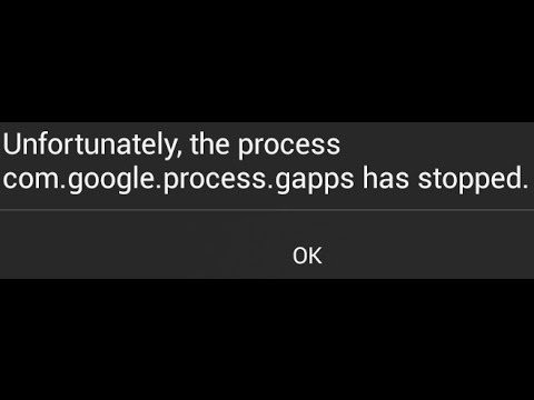 「残念ながらプロセス com.google.process.gapps が停止しました」というエラーを修正
