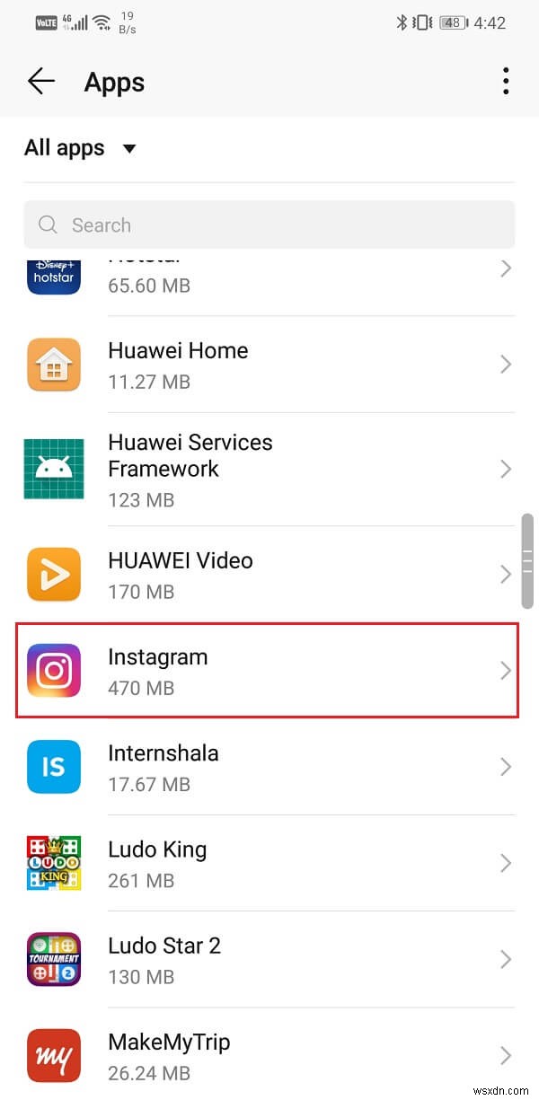 Android で Instagram がフィードを更新できなかったというエラーを修正