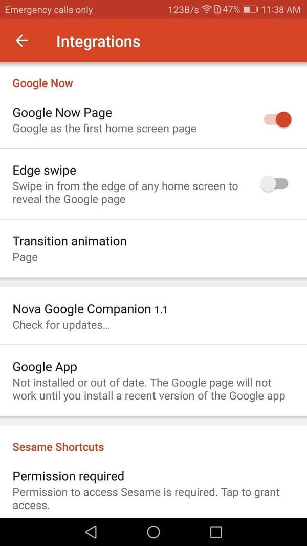 Nova Launcher で Google フィードを有効にする方法