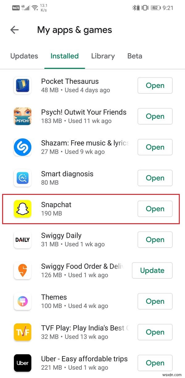 Android での Snapchat の遅延またはクラッシュの問題を修正