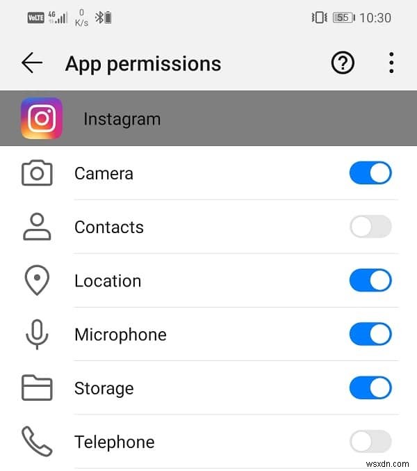 Android の Instagram でカメラにアクセスできない問題を修正