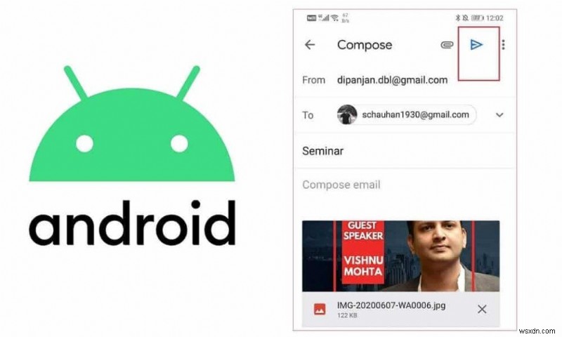 Android で電子メールまたはテキスト メッセージで画像を送信