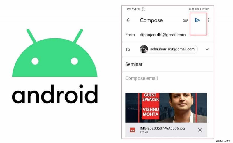 Android で電子メールまたはテキスト メッセージで画像を送信