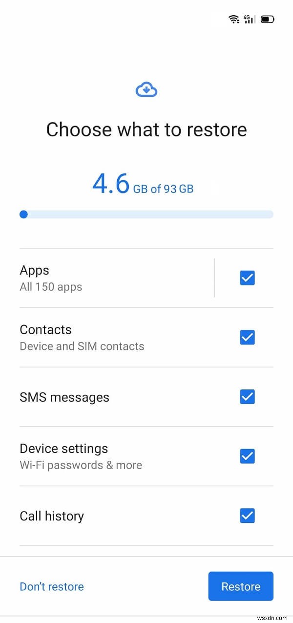 Google バックアップから新しい Android スマートフォンにアプリと設定を復元する