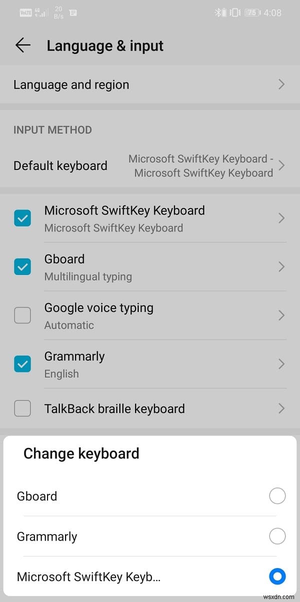 Android Phone のデフォルト キーボードを変更する方法