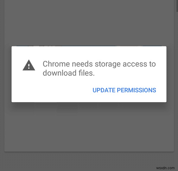 Android での Chrome Needs Storage Access エラーの修正