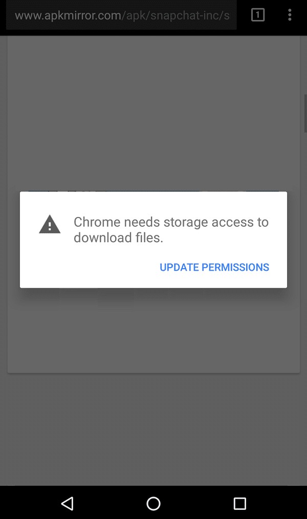 Android での Chrome Needs Storage Access エラーの修正