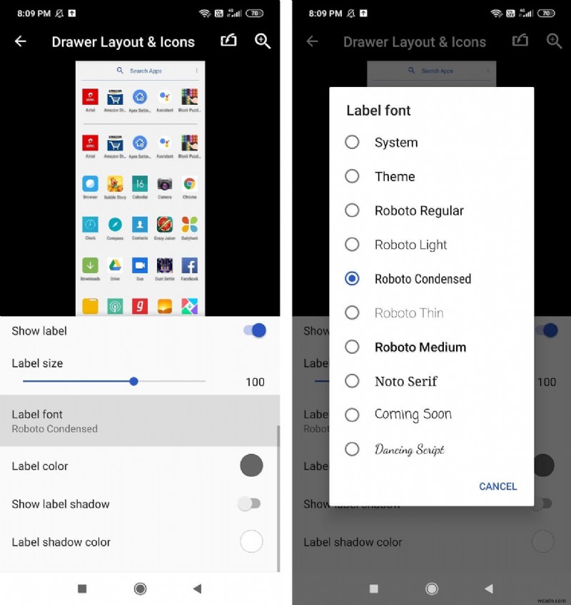 Android Phone でフォントを変更する方法 (ルート化なし)