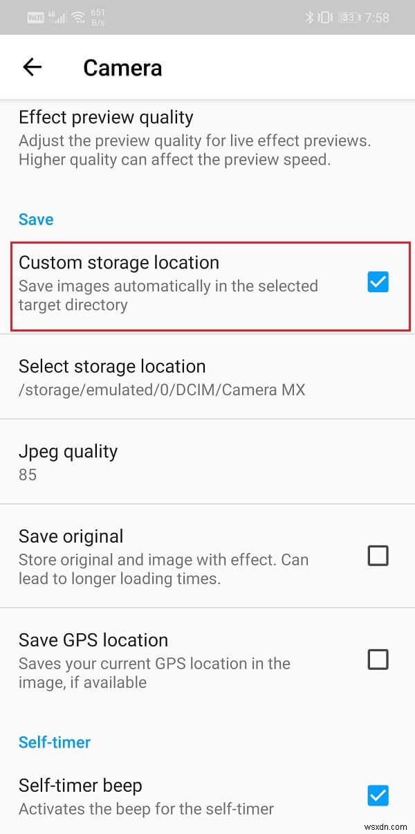 Android 携帯の SD カードに写真を保存する方法