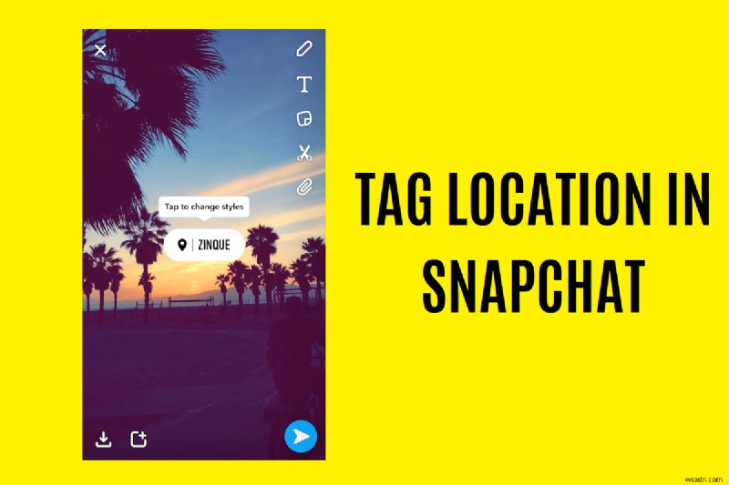 Snapchatで場所にタグを付ける方法 
