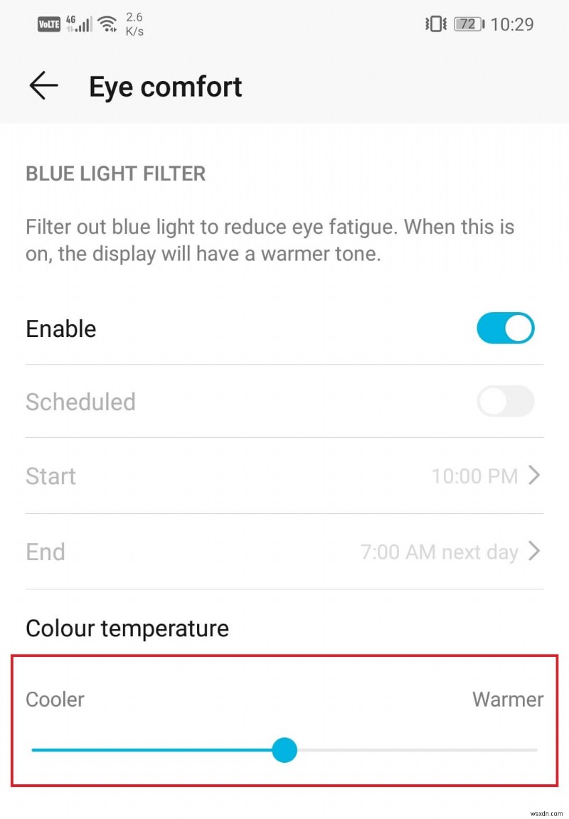 Androidでブルーライトフィルターを有効にする方法 