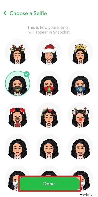 Snapchat で Bitmoji Selfie を変更する方法