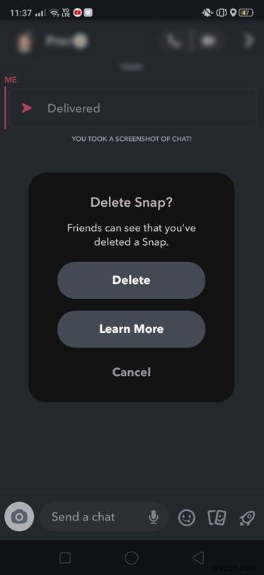 Snapchat でスナップの送信を取り消す方法