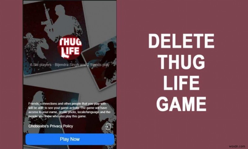 Facebook Messenger から Thug Life ゲームを削除する方法