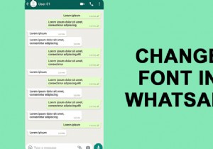 WhatsApp でフォント スタイルを変更する方法