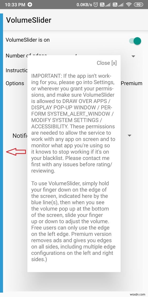 Android の画面に音量ボタンを表示する方法
