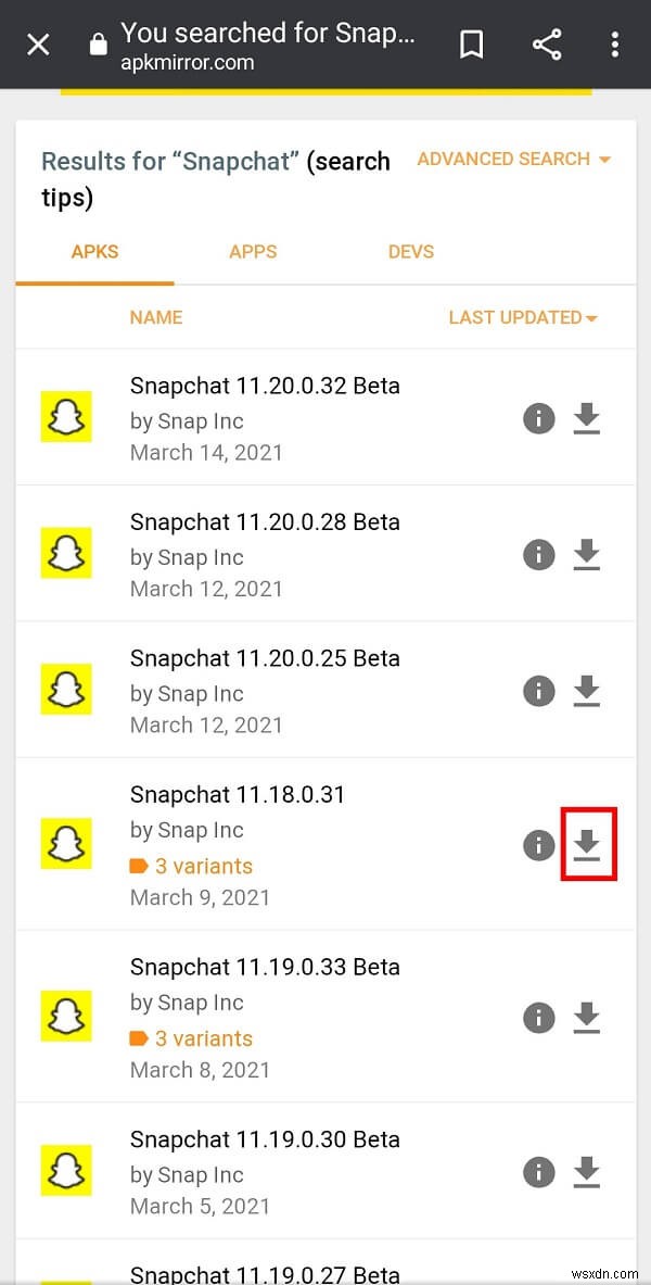 Android で Snapchat アップデートを削除する方法