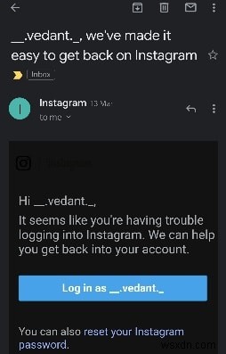 Instagram の疑わしいログイン試行を修正