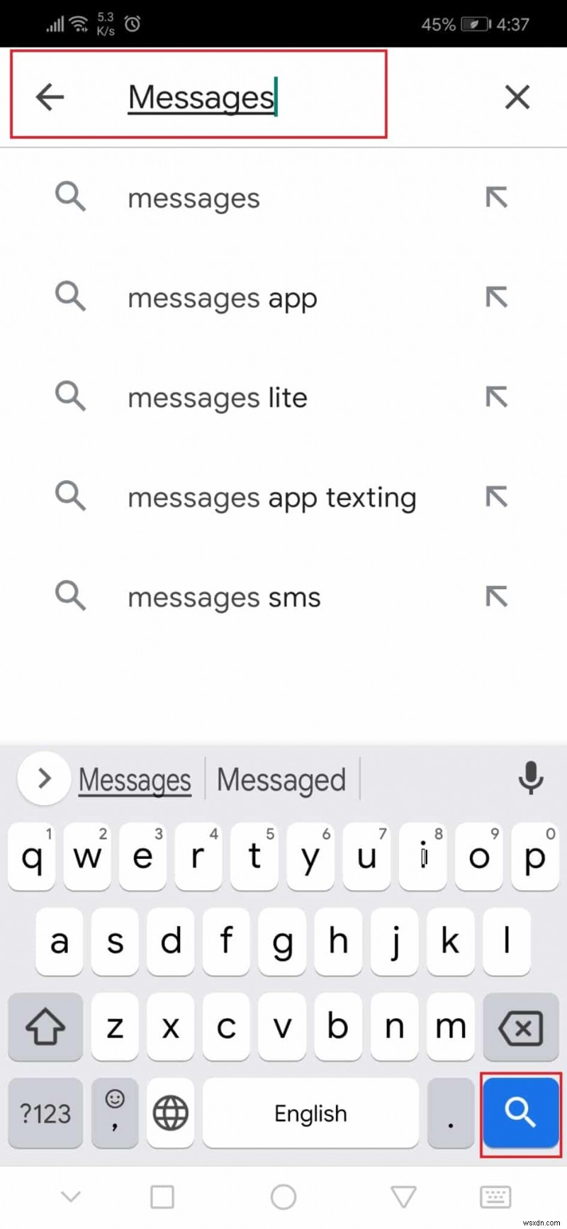 Android メッセージ アプリが動作しない問題を修正