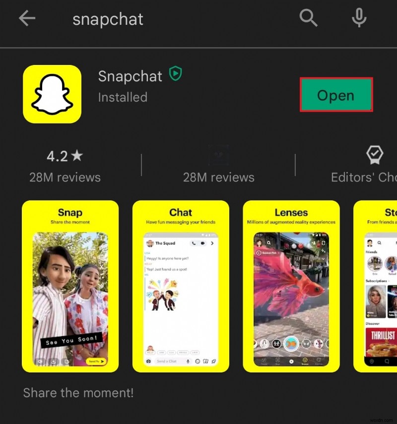 Snapchat がストーリーを読み込まない問題を修正