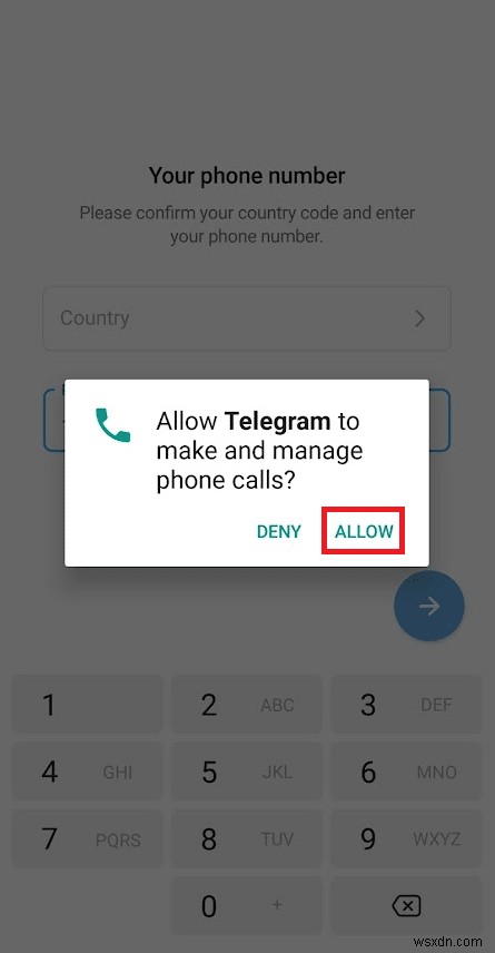 Android で Telegram アカウントを作成する方法