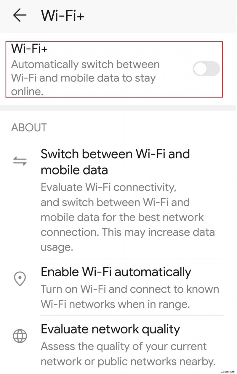 Android で WiFi が自動的にオフになる問題を修正