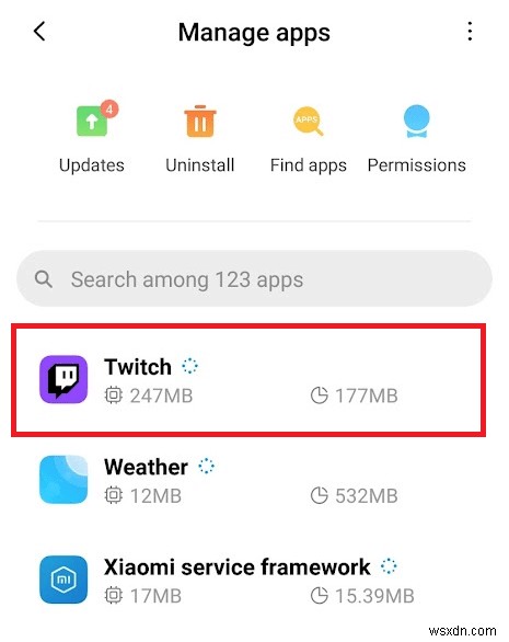 Twitch アプリが Android で動作しない問題を修正
