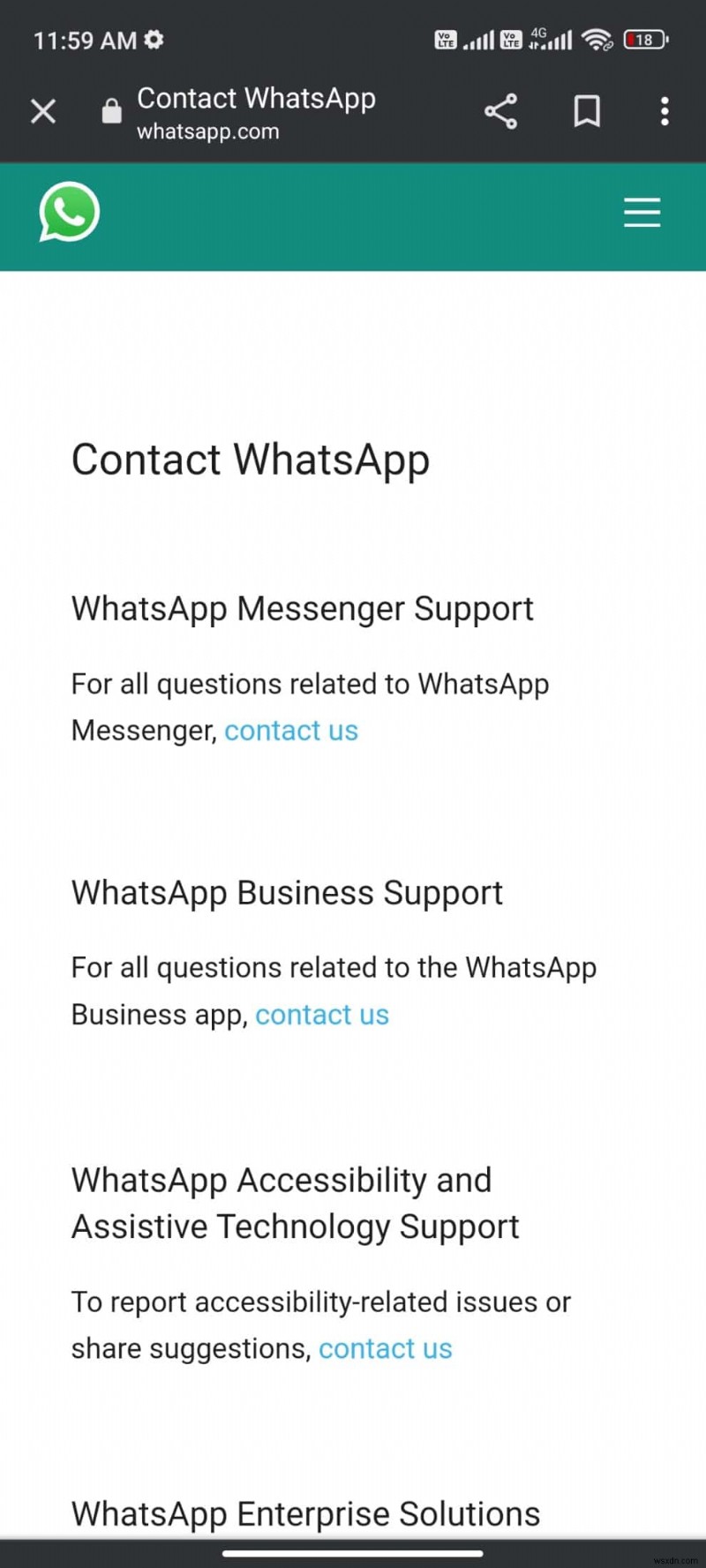 Android で WhatsApp が機能しなくなった問題を修正