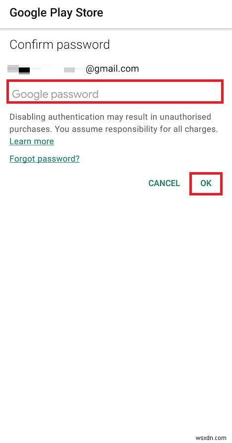 Android での Google Play Authentication is Required エラーを修正