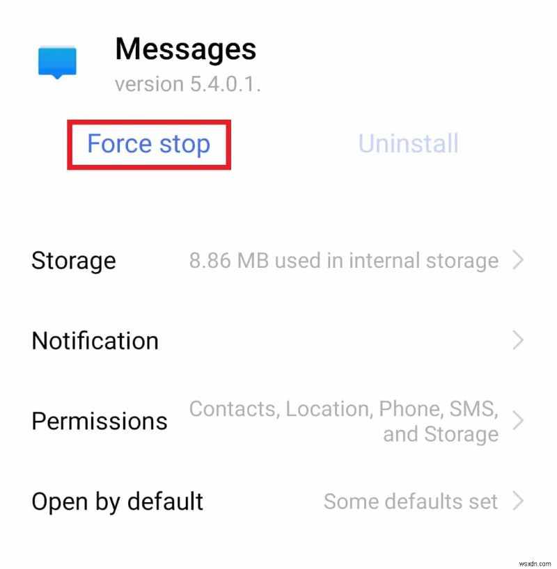 Android で 残念ながら Messaging Has Stop エラーを修正