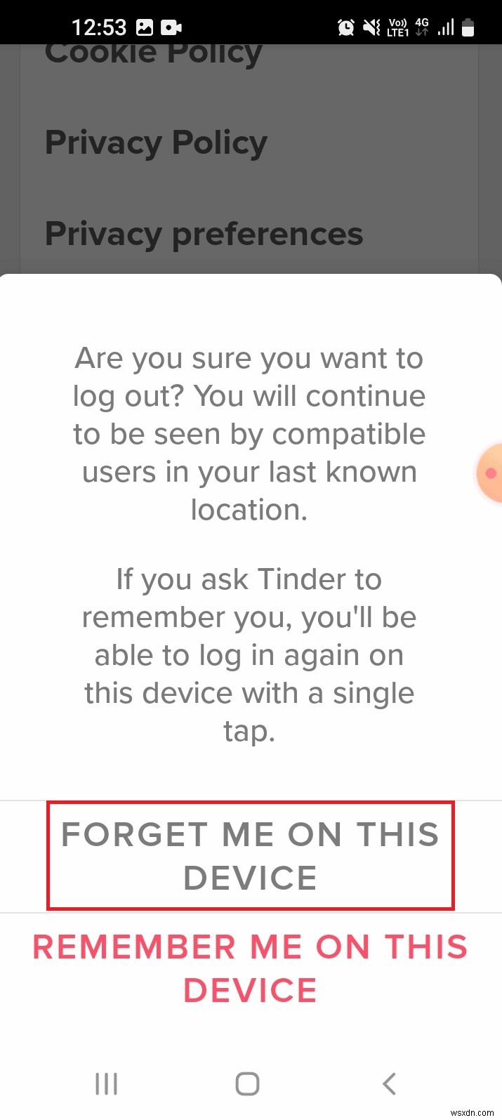 Android で消えた Tinder マッチを修正