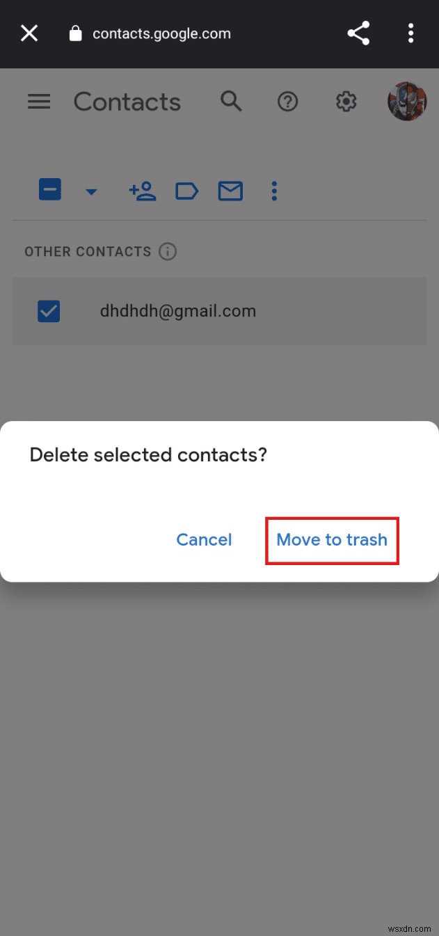 Android で Gmail の自動入力からメール アドレスを削除する方法