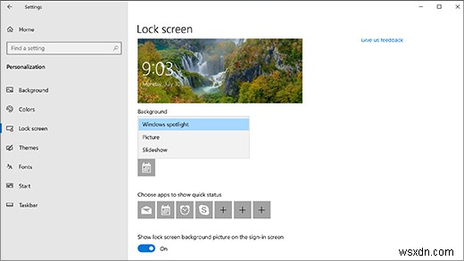 Windows 10 のログイン画面を変更する方法