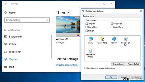 Windows 10 でデスクトップ アイコンを追加、変更、削除、復元する方法