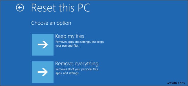 Windows 10 をリセットしてすべてを削除する方法