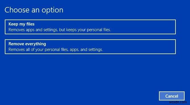 Windows 10 PC をリセットして個人ファイルを保持する簡単な方法