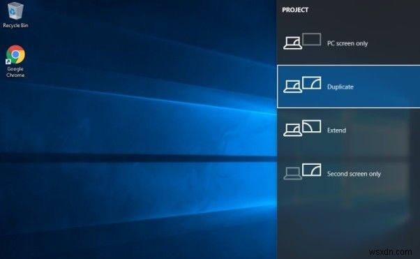 Windows 10 の画面を他のテレビやプロジェクターに投影する方法