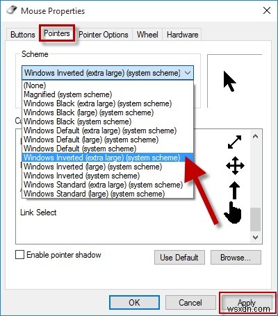 Windows 10 でマウス ポインタのサイズと色を変更する 4 つの方法