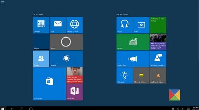 Windows 10 をスタート メニューではなくスタート画面で起動する方法