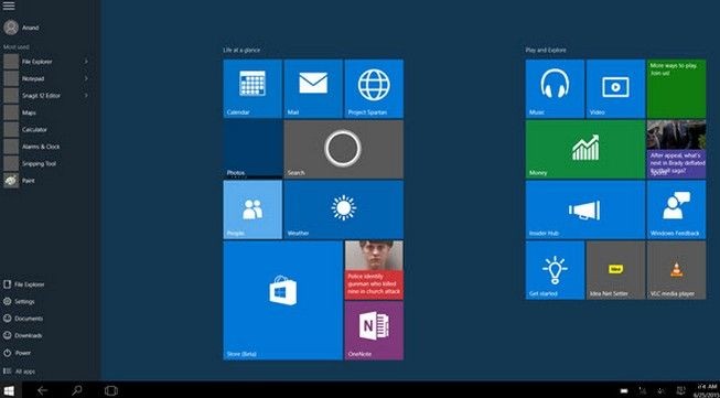 Windows 10 をスタート メニューではなくスタート画面で起動する方法