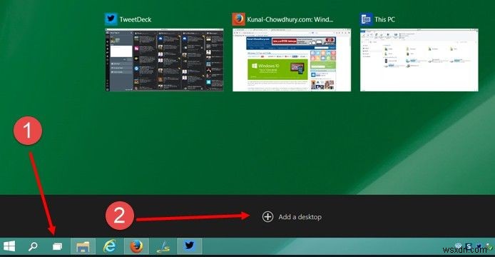 Windows 10 で仮想デスクトップを追加する方法