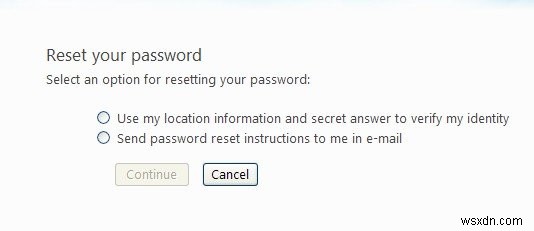 忘れた Windows Live ID パスワードをリセットする方法