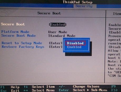 UEFI ベースの Lenovo/ThinkPad コンピュータでログイン パスワードを回復/リセットする方法