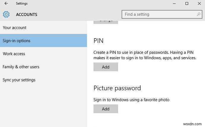 Windows 10 Hello 顔認識の設定方法