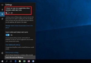 Windows 10 で Cortana をオンまたはオフにする方法