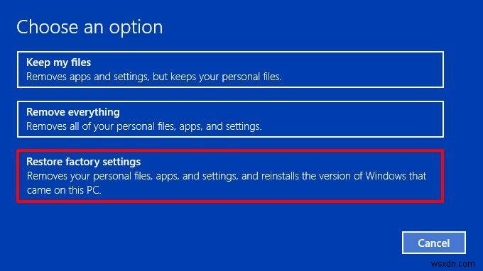 Windows 10 を出荷時の設定にリセットする簡単な手順