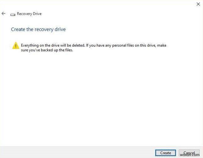 Windows 10 リカバリ ドライブの作成方法