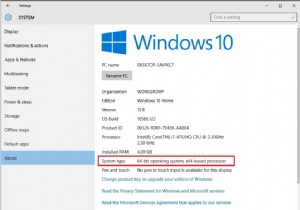 Windows 10 タブレットを 32 ビットから 64 ビットに移行する方法