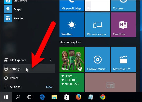 方​​法:Windows 10 で設定を開く