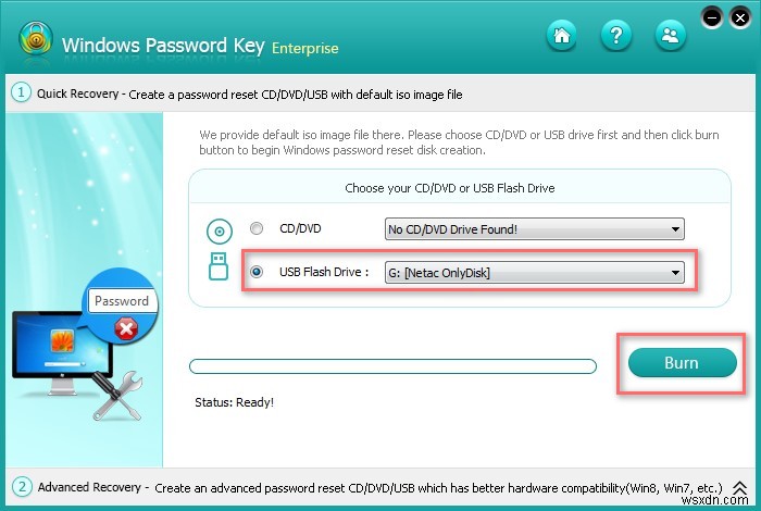 ISO で Windows 10 パスワード リセット USB/CD を作成する方法